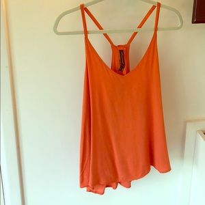 Patterson J Kincaid Orange Openback Top